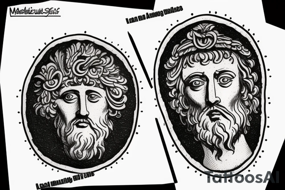 Marcus Aurelius's head tattoo idea