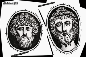 Marcus Aurelius's head tattoo idea