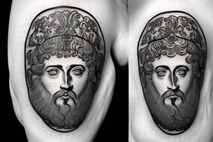 Marcus Aurelius's head outline tattoo idea