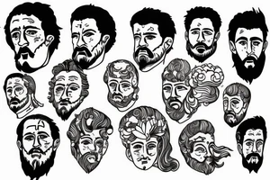 Marcus Aurelius's head outline tattoo idea