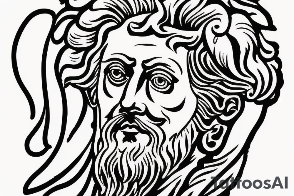 Marcus Aurelius's head outline tattoo idea