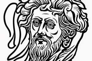 Marcus Aurelius's head outline tattoo idea