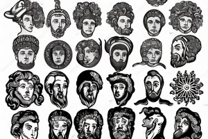 Marcus Aurelius's head outline tattoo idea
