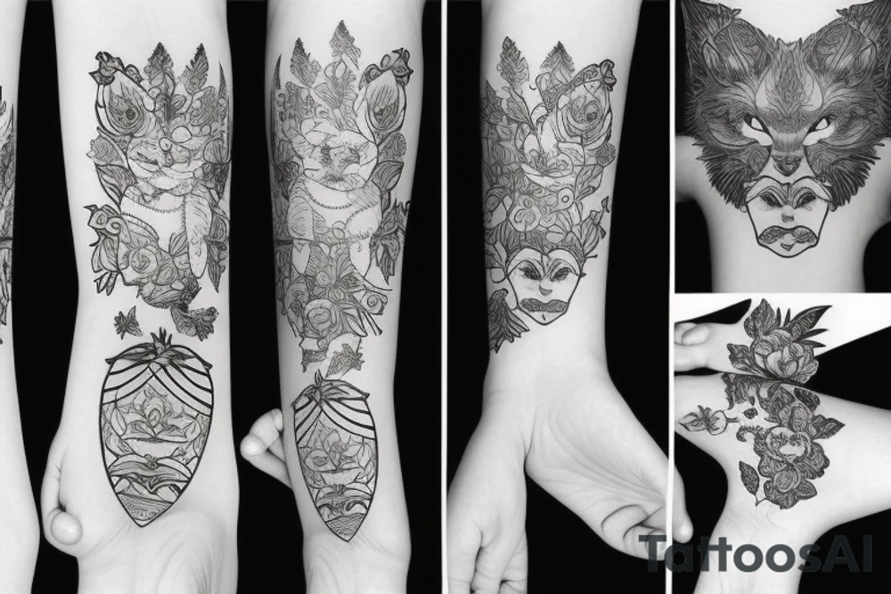 Кошка злая tattoo idea