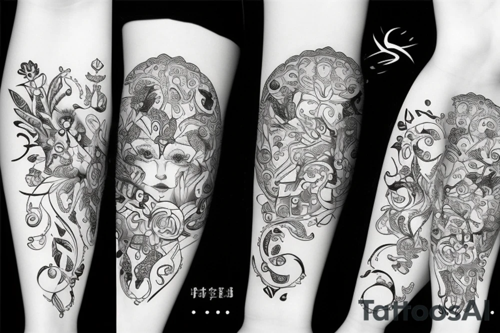 Кошка злая tattoo idea