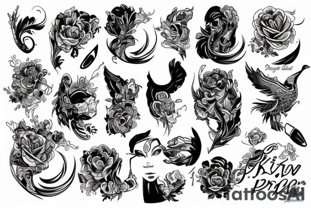 Злой китайский дракон tattoo idea