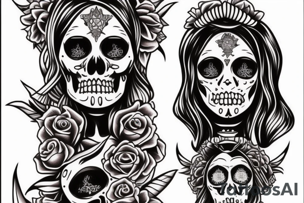 Santa Muertos tattoo idea