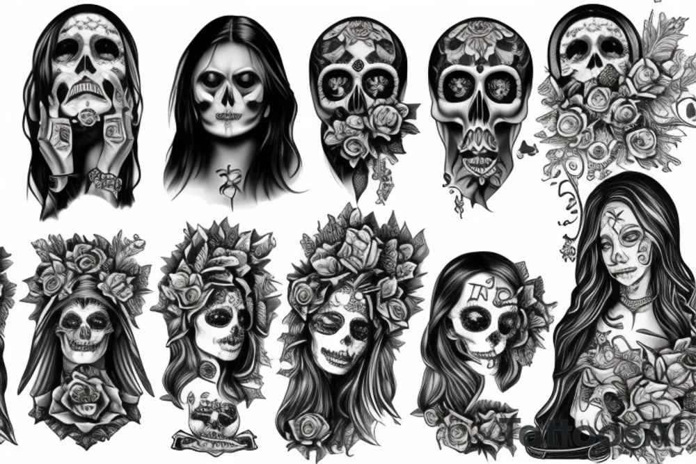 Santa Muertos tattoo idea