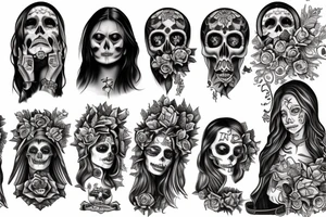 Santa Muertos tattoo idea