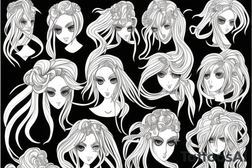 Medusa anime tattoo idea