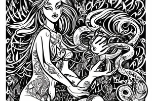 forearm tattoo of pandora, a mythical woman who opens a box full of wonder tattoo idea