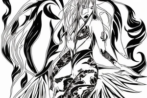 Ulqiorra from bleach with the number four tattoo idea