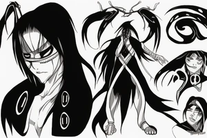 Ulqiorra from bleach with the number four tattoo idea