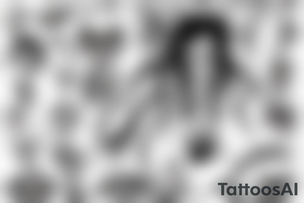 Ulqiorra from bleach with the number 4 tattoo idea