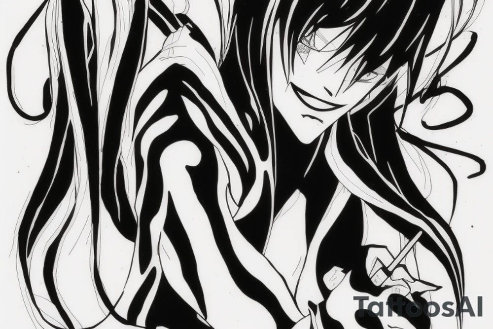 Ulqiorra from bleach with the number 4 tattoo idea