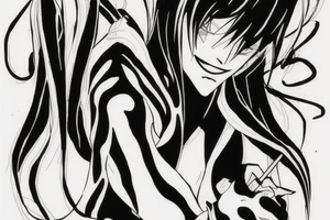Ulqiorra from bleach with the number 4 tattoo idea
