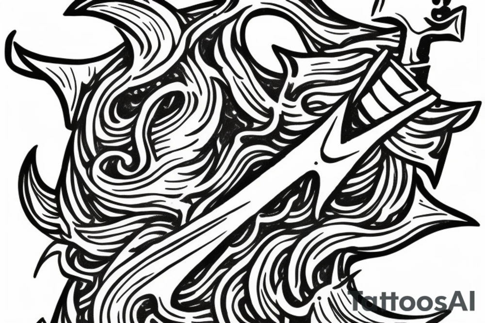 poseidon's hand holding trident getting out of water tattoo idea poseidon's hand holding trident getting out of water tattoo idea