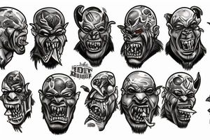 Blood bowl orc tattoo idea