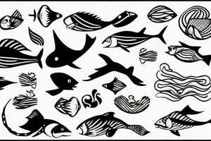Man swimming tattoo idea