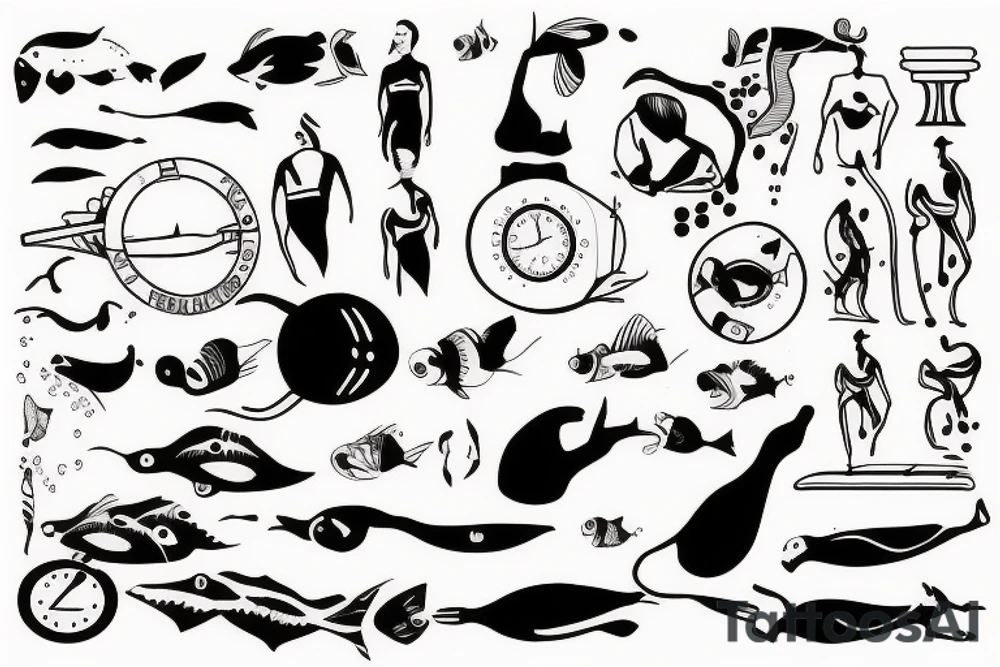 swimmer tattoo idea