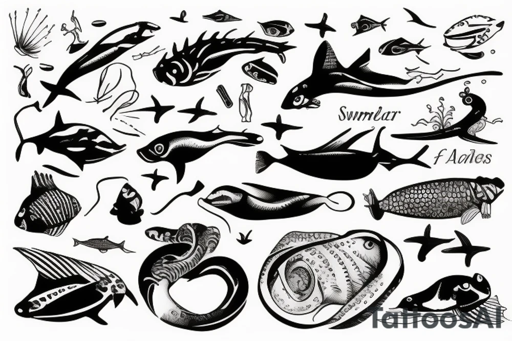 swimmer tattoo idea