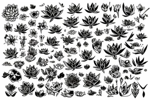 Lotus in Thailand style tattoo idea