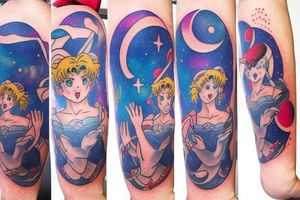 Sailor moon in space tattoo idea