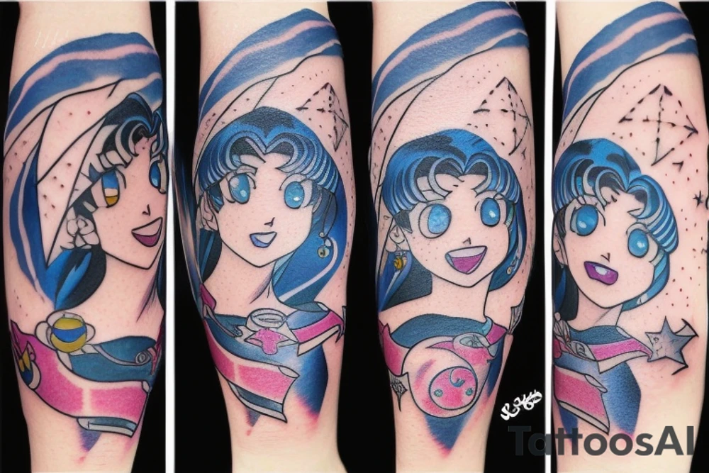 Sailor moon in space tattoo idea