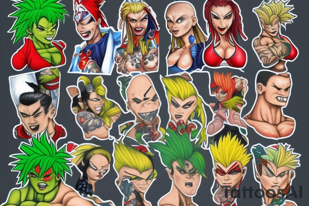 Blanka and cammy from Street fighter tattoo idea