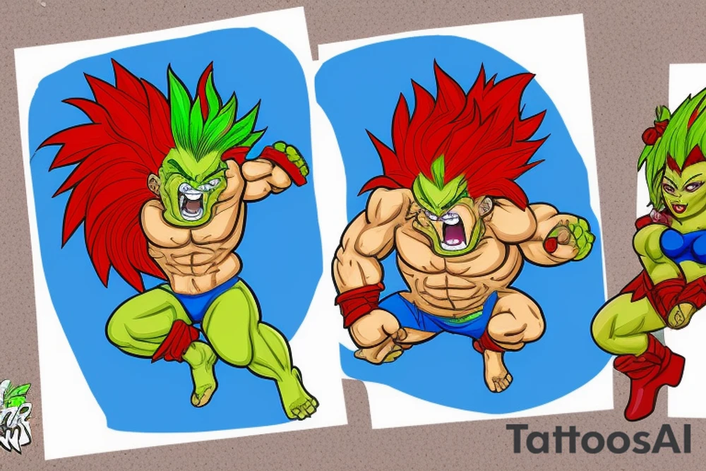Blanka and cammy from Street fighter tattoo idea
