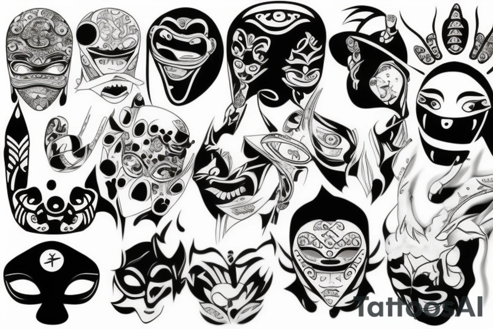 mask tattoo idea