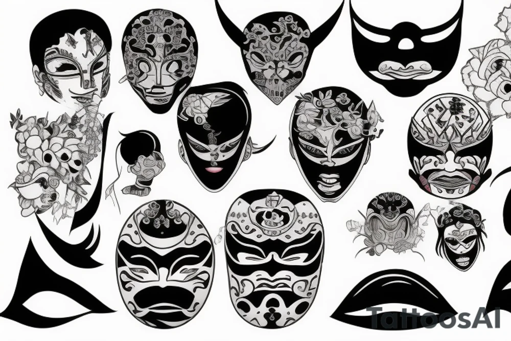 mask tattoo idea