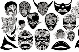 mask tattoo idea