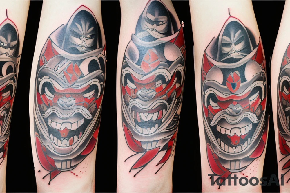 oni mask tattoo idea
