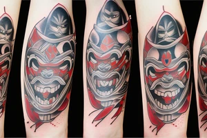 oni mask tattoo idea