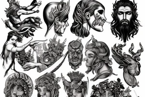 greek mythology god tattoo idea