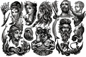 greek mythology god tattoo idea