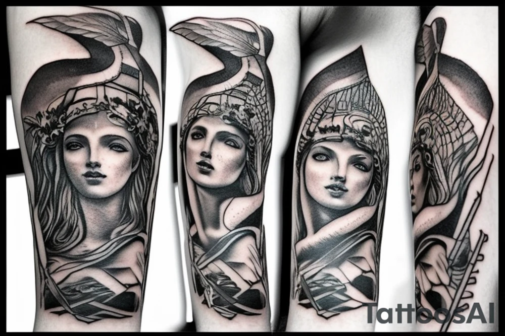 greek mythology god forearm tattoo idea
