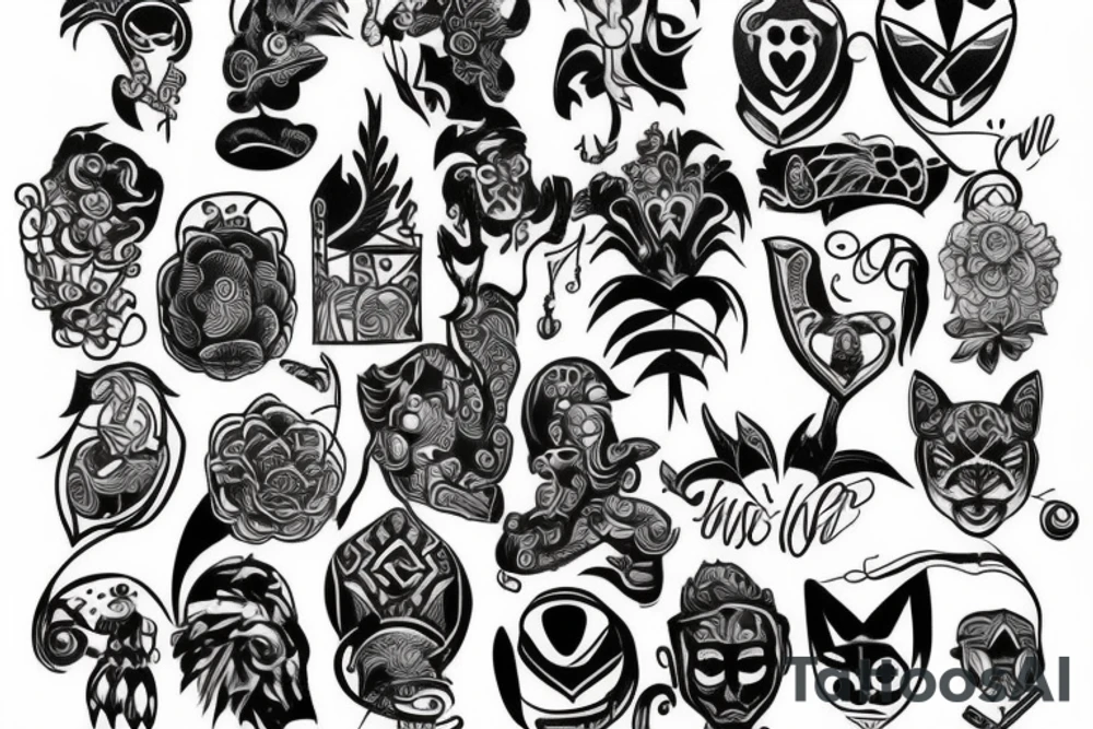 I want to show love for my wife and son tattoo idea
