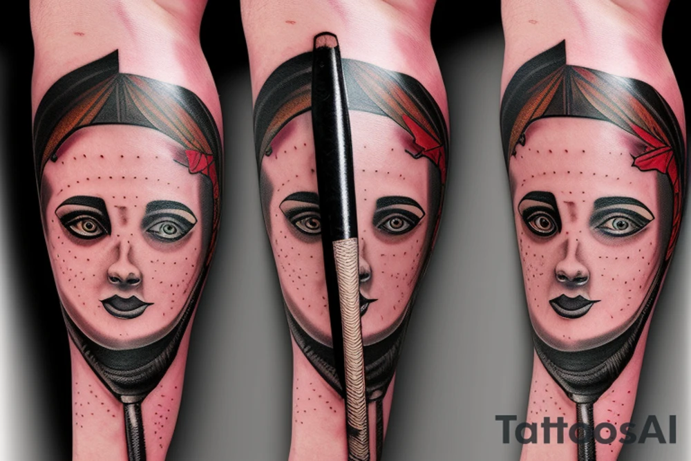 Baseball bat coming out of skin tattoo idea