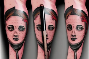 Baseball bat coming out of skin tattoo idea