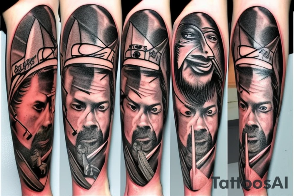 Baseball bat coming out of skin tattoo idea