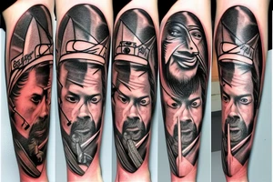 Baseball bat coming out of skin tattoo idea