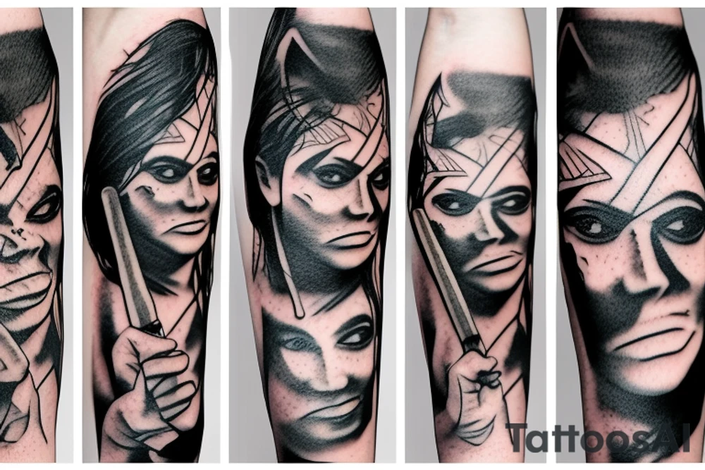 Baseball bat coming out of skin tattoo idea