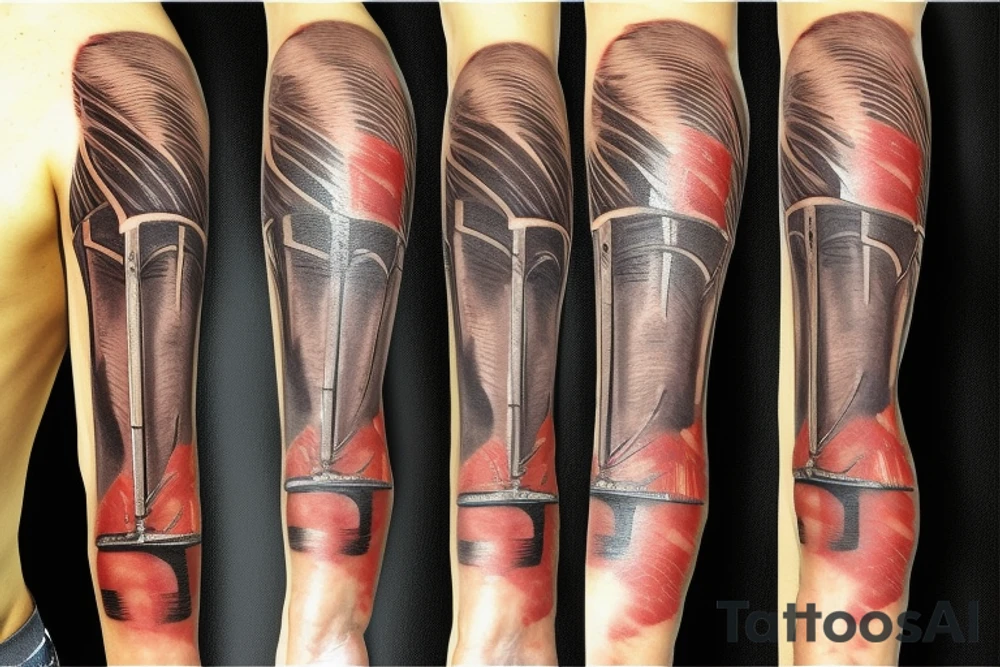 Baseball bat coming out of skin tattoo idea
