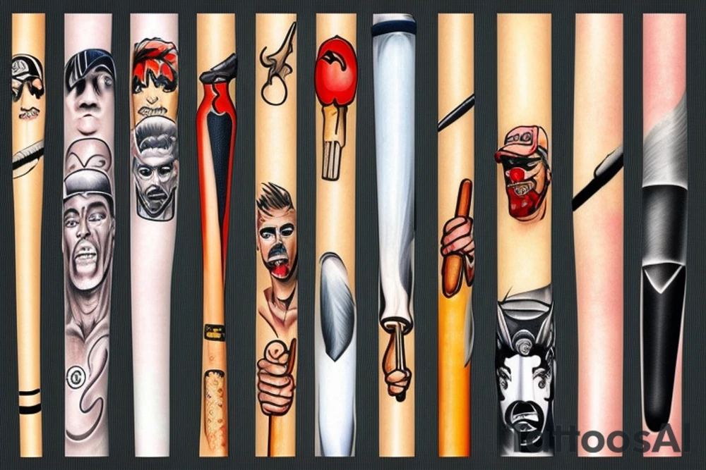 Baseball bat tattoo idea