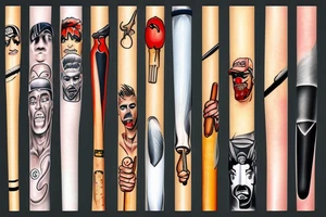 Baseball bat tattoo idea