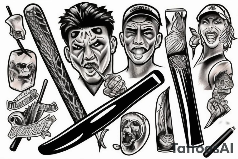 Baseball bat tattoo idea