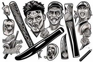 Baseball bat tattoo idea