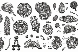 DNA molecule with an island vibe tattoo idea